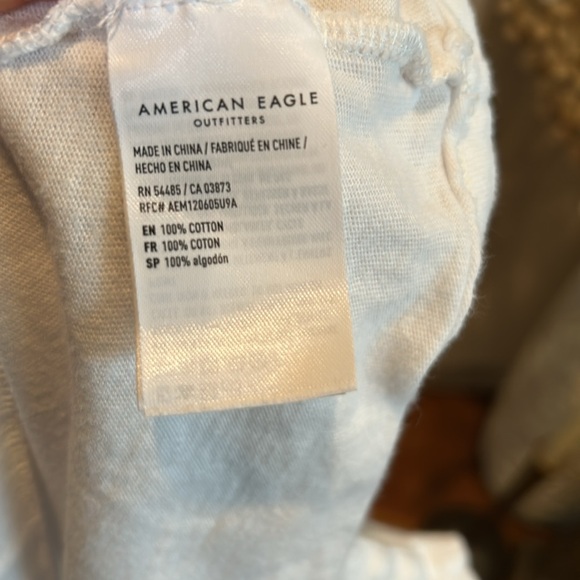 American Eagle White Be Kind Cropped Tee Sz Small - Picture 7 of 7